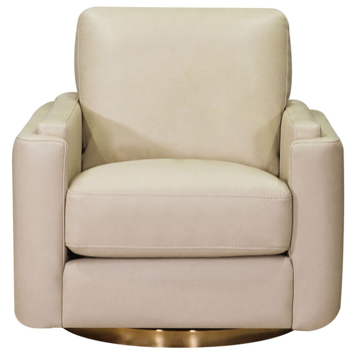 Elm Swivel Leather Chair