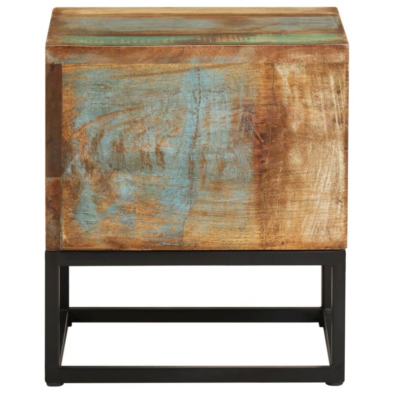 vidaXL Side Table 11.8"x11.8"x13" Solid Reclaimed Wood