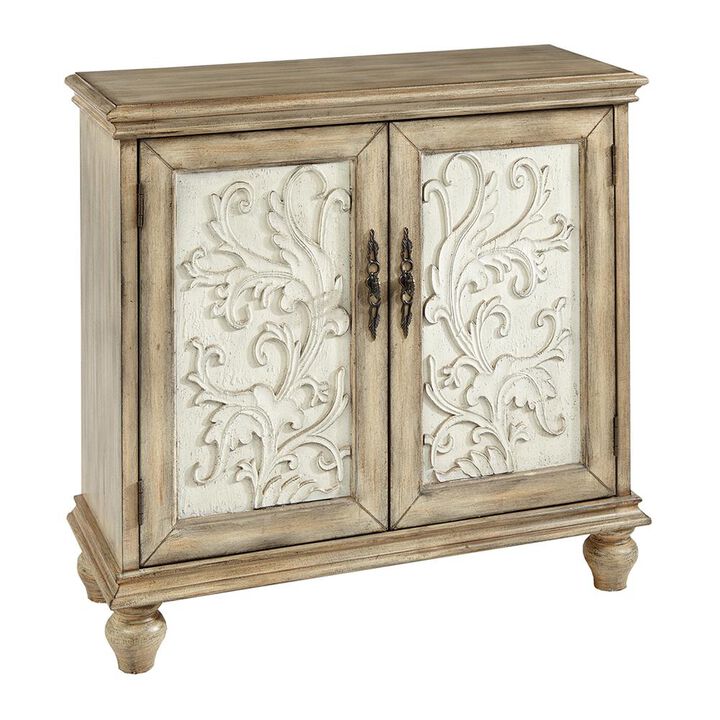 Belen Kox 2-Door Cabinet with Floral Design, Belen Kox