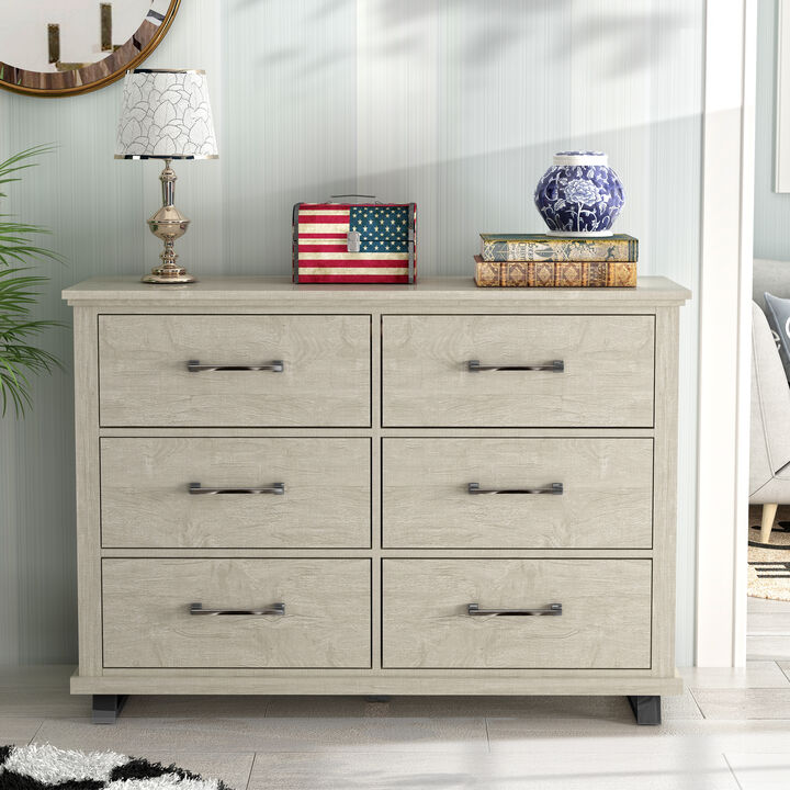 FESTIVO Spacious and Stylish 52" Extra-Wide 6-Drawer Dresser