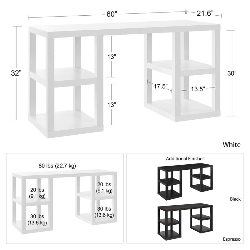 Parsons Double Pedestal Computer Desk