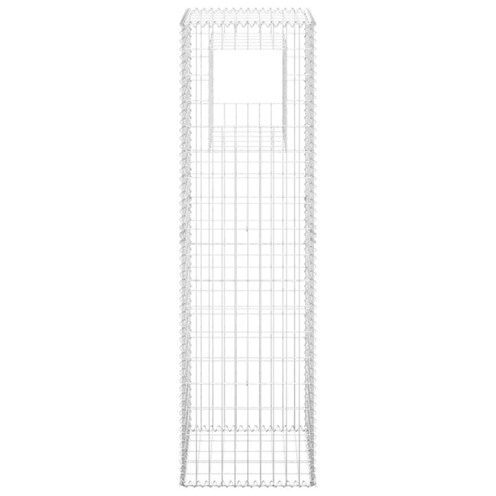 vidaXL Gabion Basket Posts 2 pcs 19.7"x19.7"x70.9" Iron