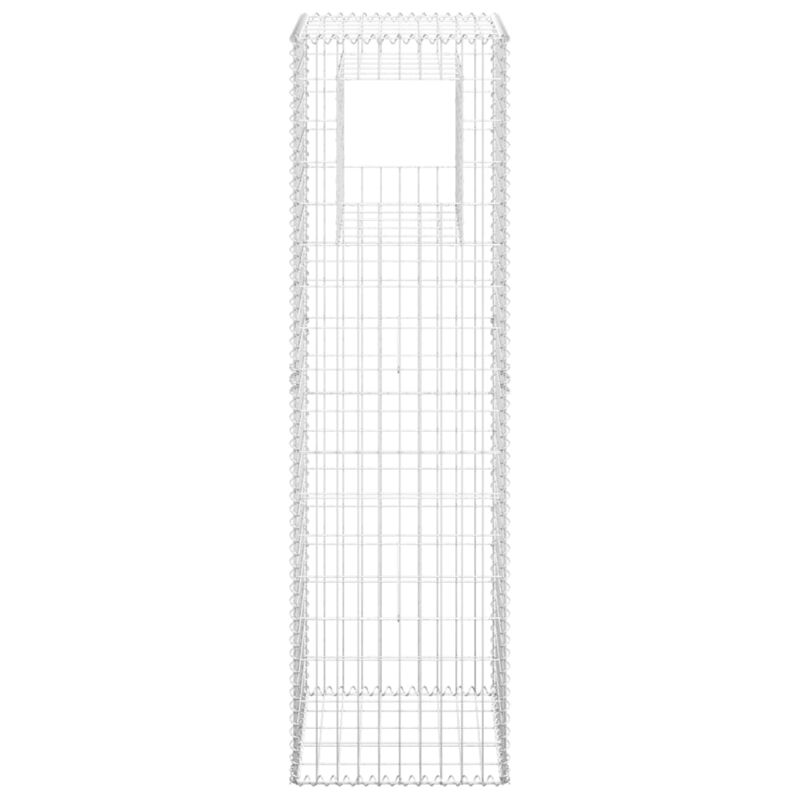 vidaXL Gabion Basket Posts 2 pcs 19.7"x19.7"x70.9" Iron