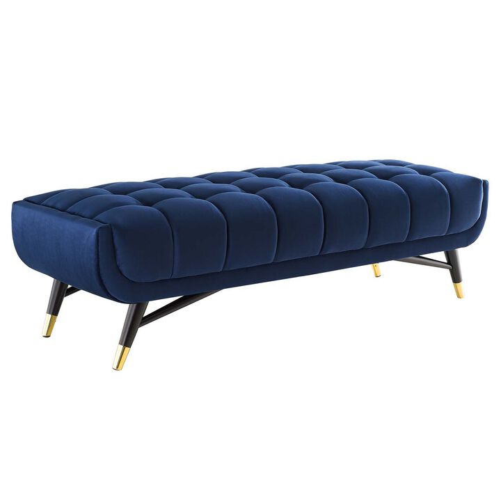 Adept 60" Performance Velvet Bench-Benzara