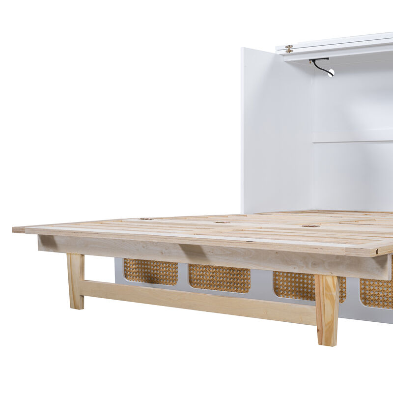Merax Murphy Bed Cabinet with a Storage Drawer