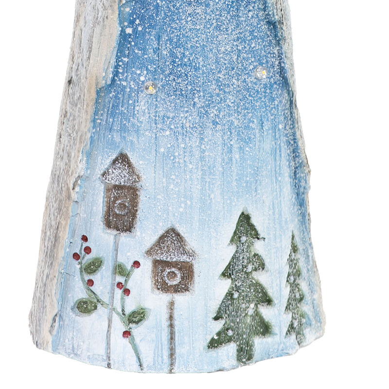 Sunnydaze Rustic Father Christmas Indoor Pre-Lit LED Statue - 27 in