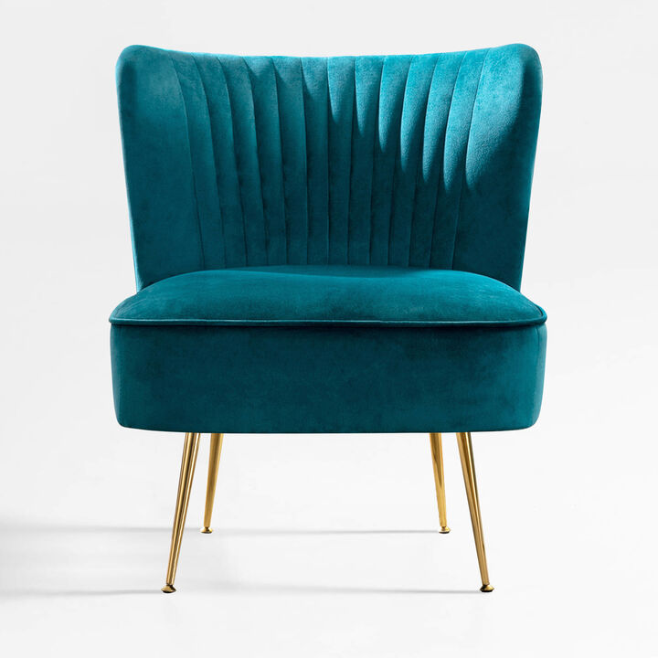 WestinTrends 25" Wide Tufted Velvet Accent Chair