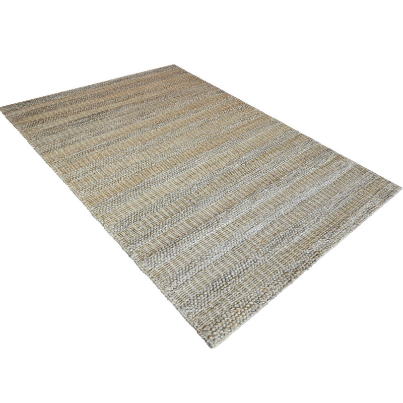 HAND WOVEN JUTE ECO-FRIENDLY Contemporary AREA RUGS  - 8'x10', Rectangle Shape, Beige Color, Contemporary, High Pile, Natural Fiber, Outdoor Indoor Handmade Area Rugs for Living Room (J00047)