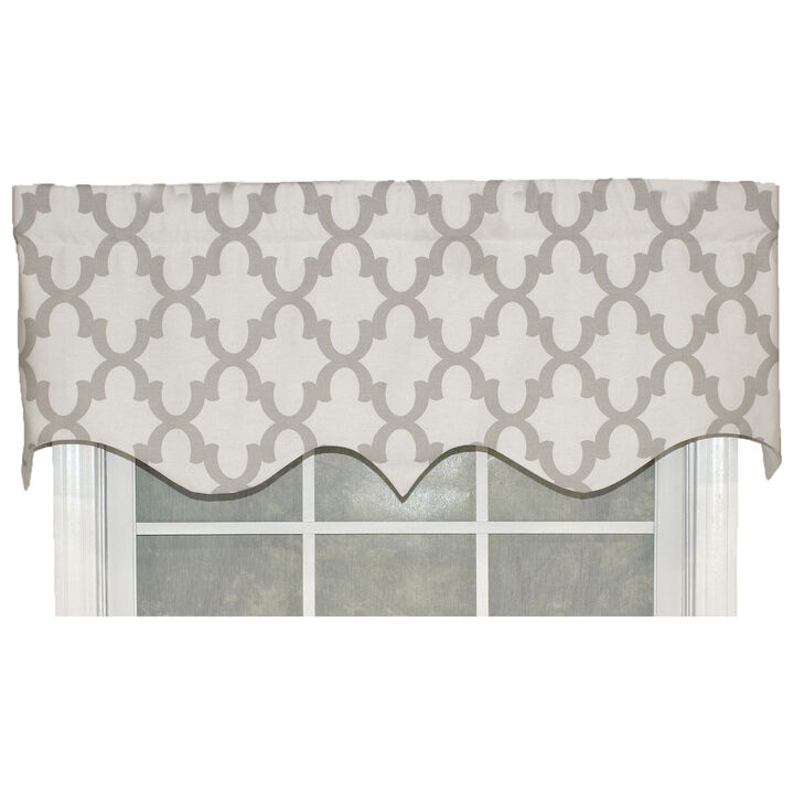 Ogee Style All Season Regal 3" Rod Pocket Valance 50" x 17" Gray by RLF Home