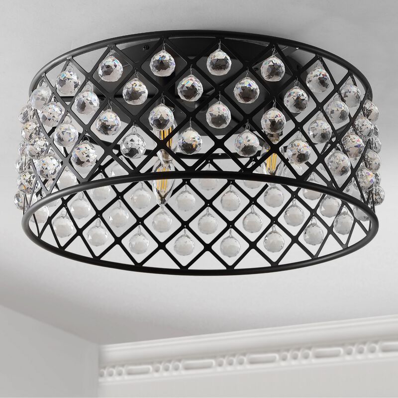 Gabrielle Metal/Crystal LED Flush Mount Ceiling Light