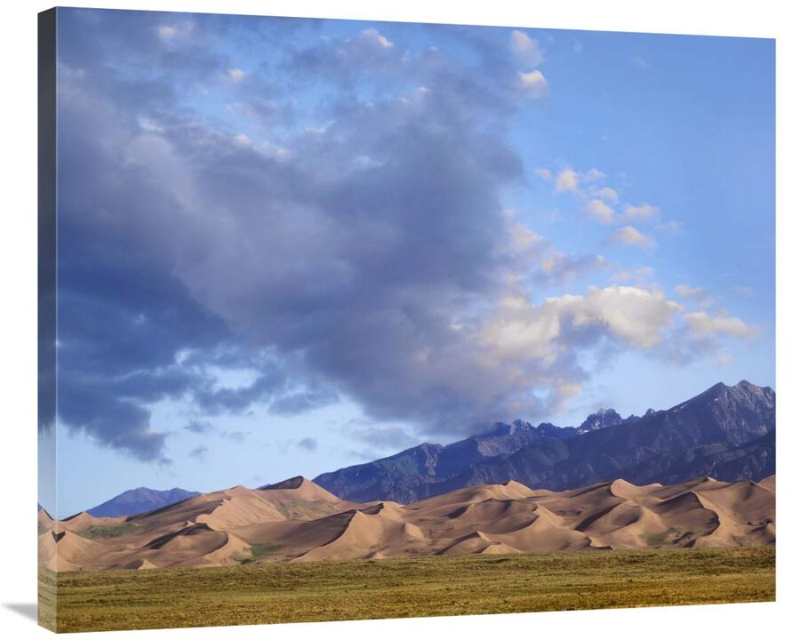 Sand dunes and mountains, Great Sand Dunes National Monument, Colorado-Canvas Art-36x29.88