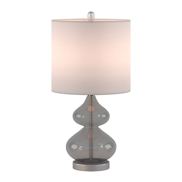 Ellipse Curved Glass Table Lamp, Set Of 2