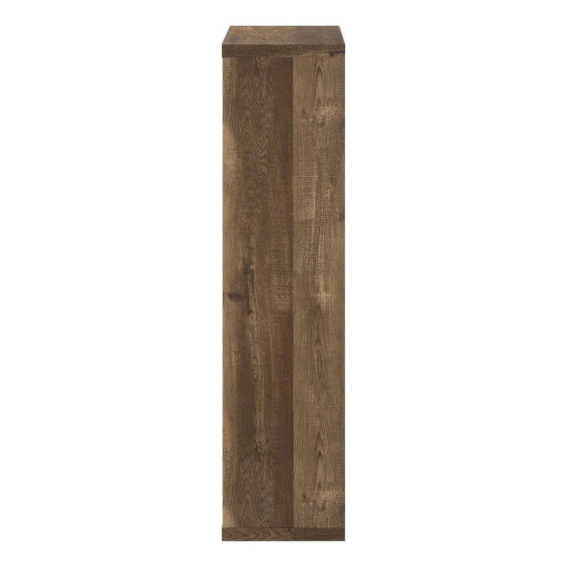 Monarch Specialties I 7404 Bookshelf, Bookcase, Etagere, 5 Tier, 48"H, Office, Bedroom, Laminate, Brown, Contemporary, Modern
