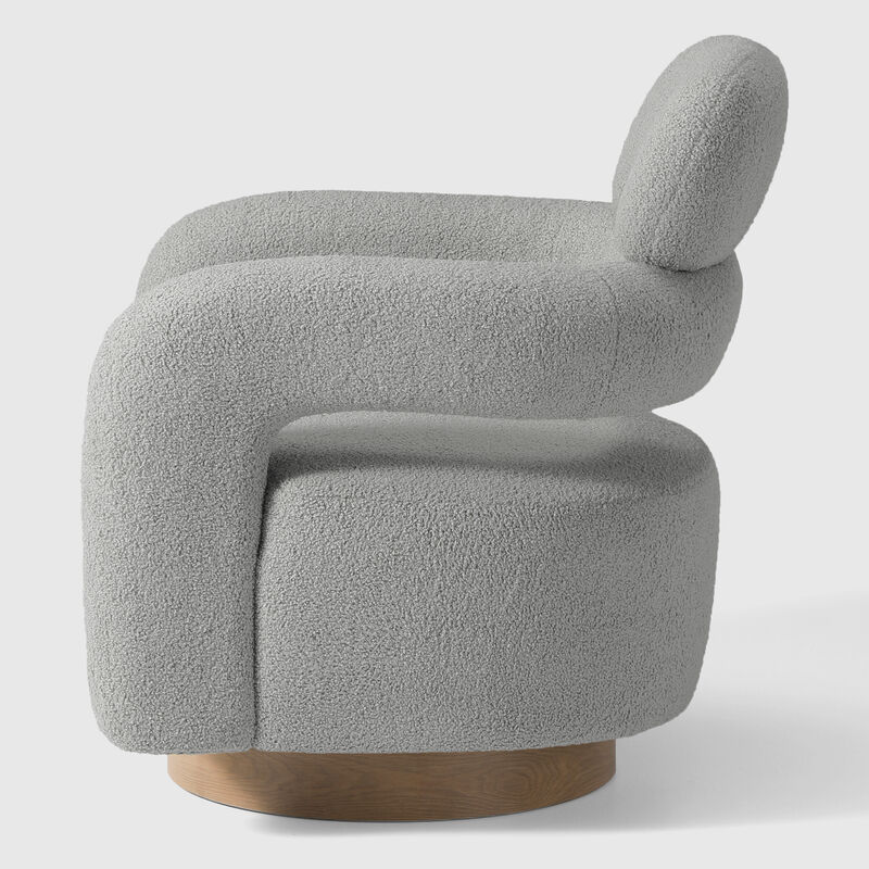 WestinTrends Mid-Century Modern Sherpa Swivel Barrel Accent Chair (Set of 2)