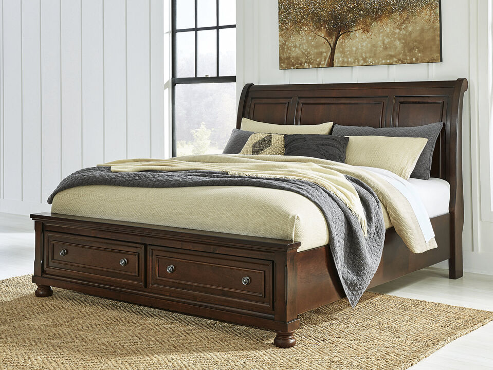 California King Sleigh Storage Bed