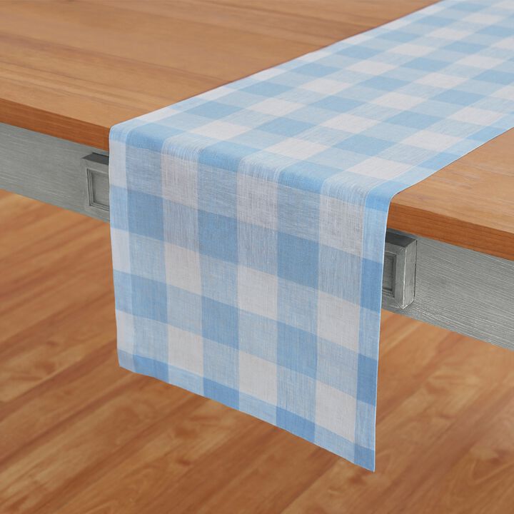 Solino Home 100% Pure Linen Table Runner | Buffalo Check