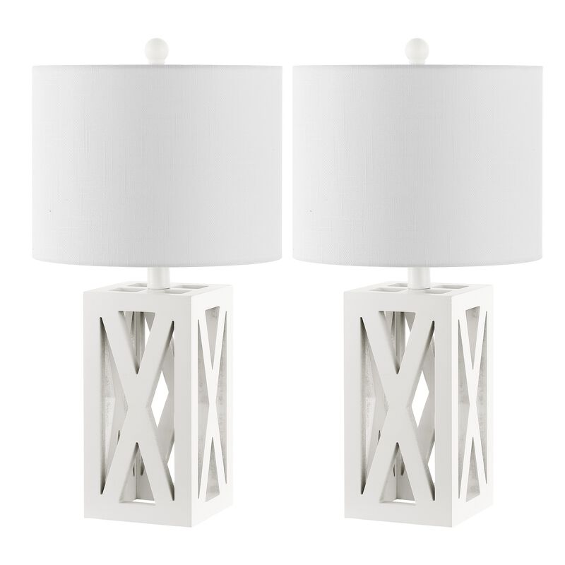 Stewart Farmhouse Wood LED Table Lamp