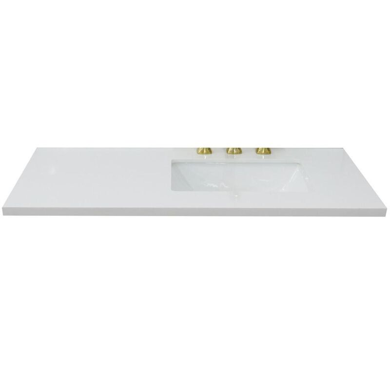 BELLATERRA HOME LLC 43 White Quartz countertop and single rectangle right sink
