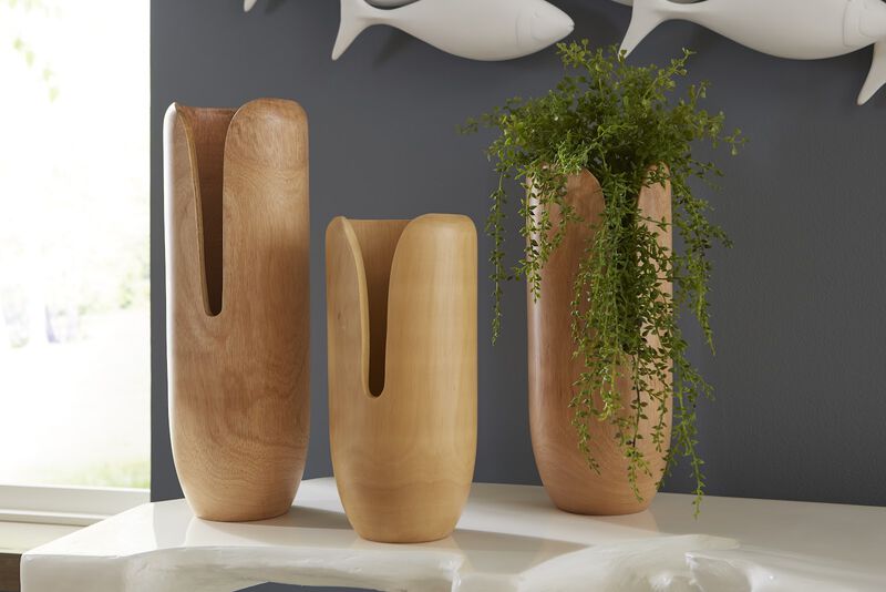 Interval Small Wood Vase