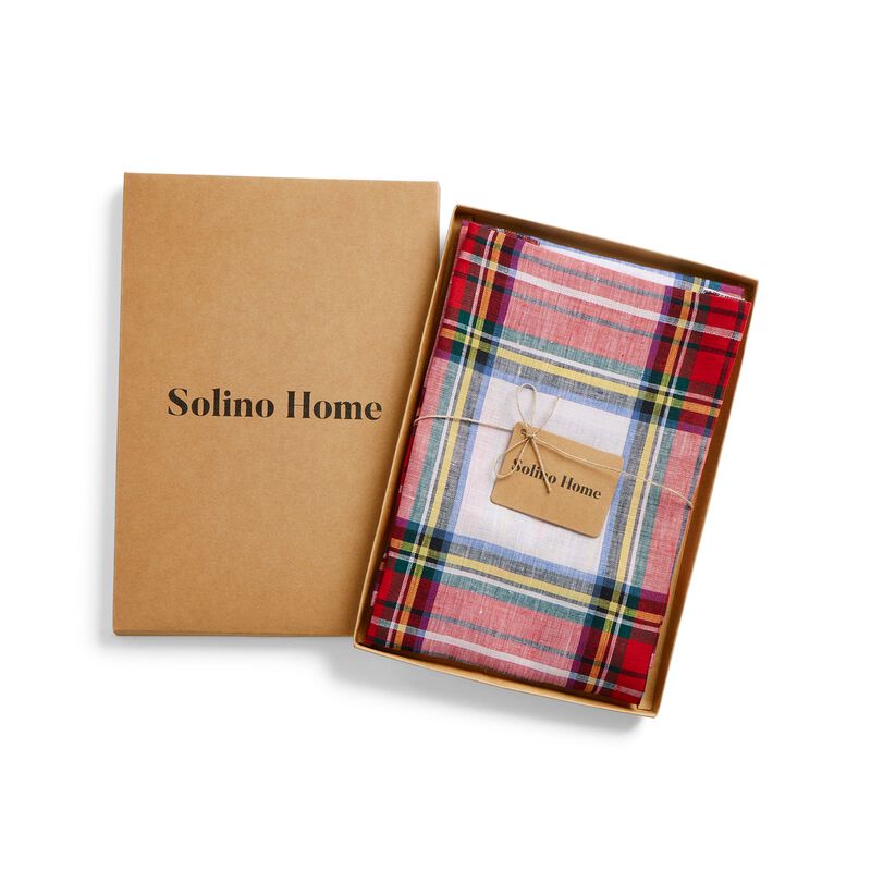 Solino Home 100% Pure Linen Bib Apron 33 x 30 Inch