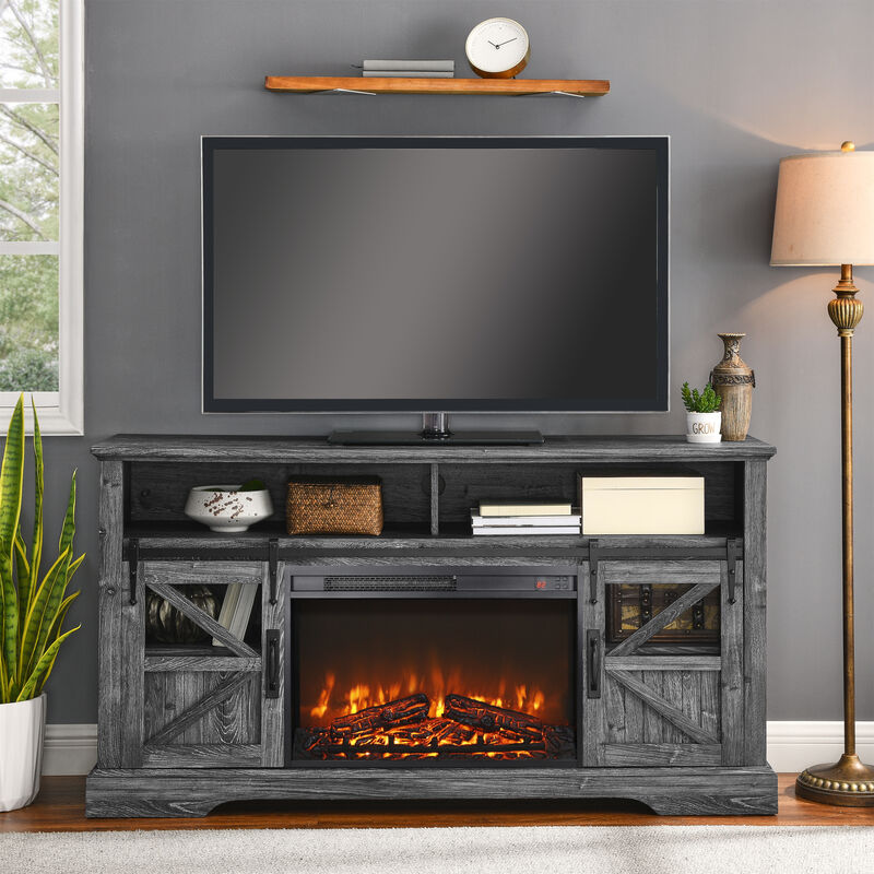 Streamdale 26" Electric Fireplace Insert with Log Set & Flame