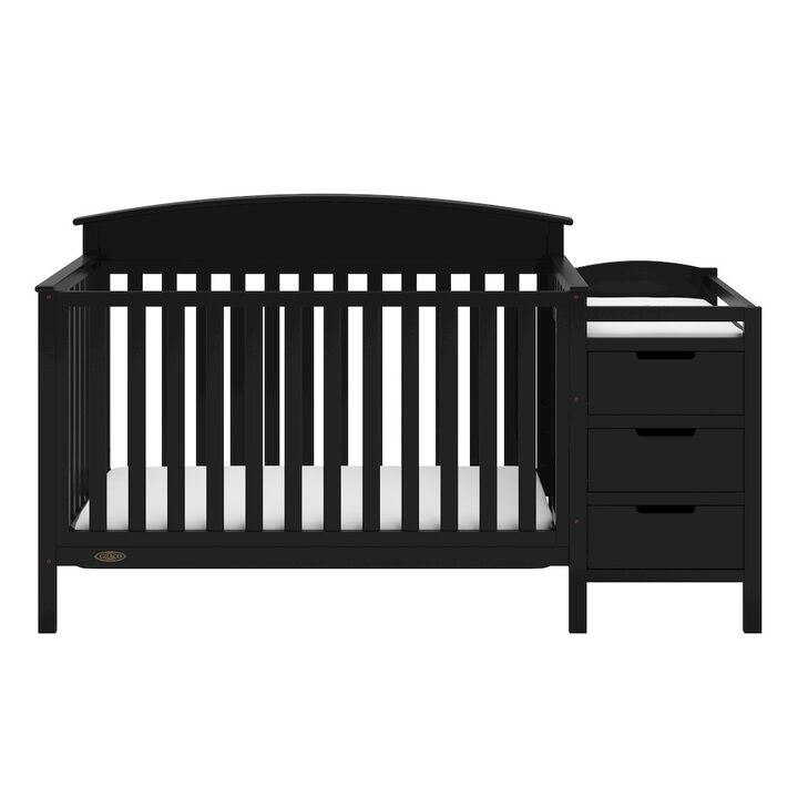 Graco Benton 4-in-1 Convertible Crib and Changer (Black)