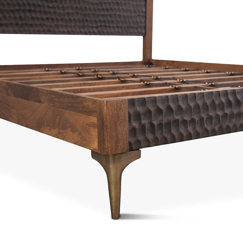 World Interiors Vallarta Two Tone Mango Wood Queen Bed