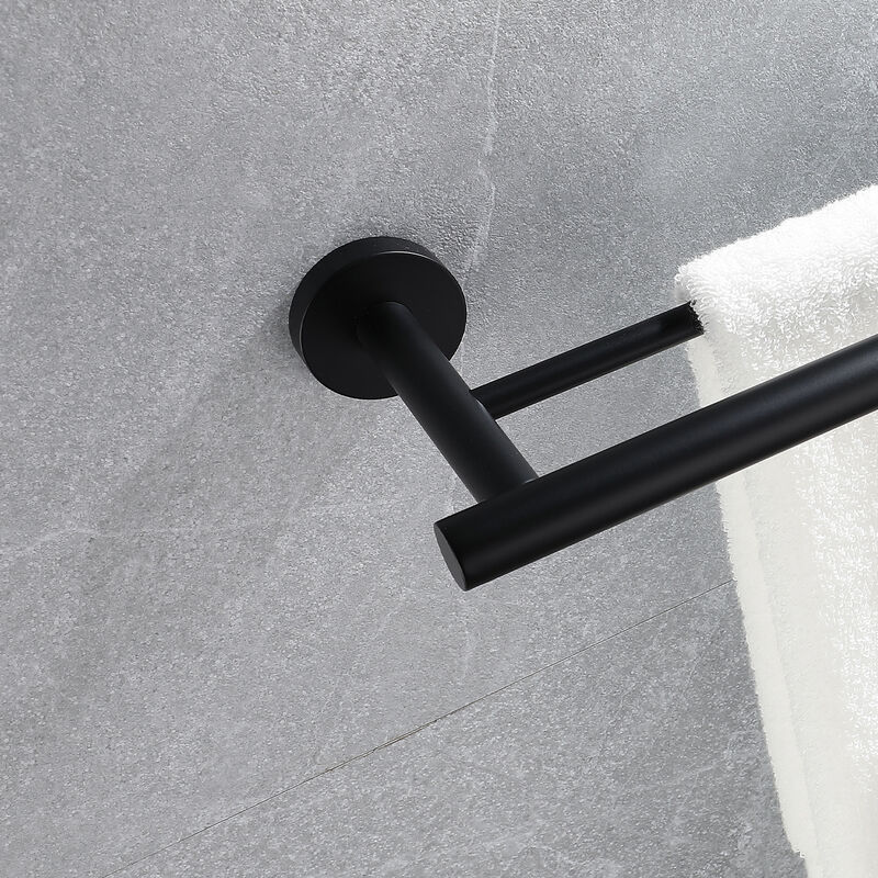 Bathroom Towel Bar Wall Mounted Double Rods Stainless Steel Towel Rack
