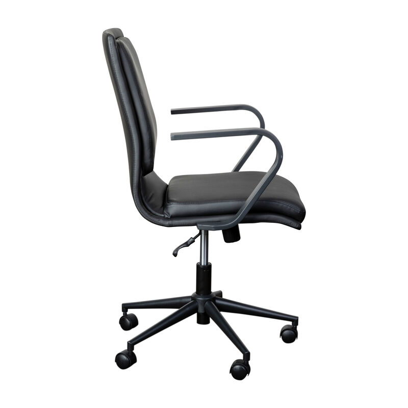 James Mid-Back Designer Executive Office Chair with Base and Arms