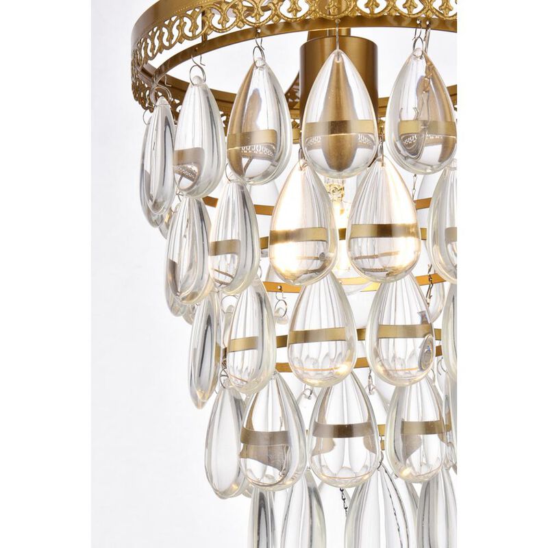 Living District Reese 9 inch pendant in brass