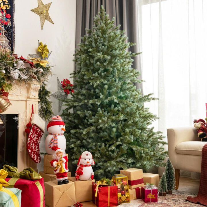 Hivvago 6 Feet Artificial Christmas Spruce Hinged Tree
