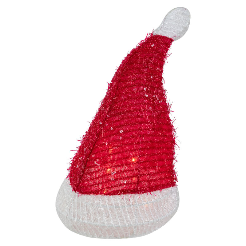 12.25" Lighted Santa Hat Christmas Tree Topper  Clear Lights