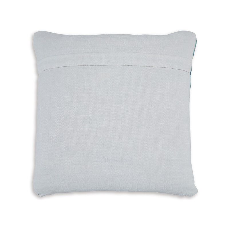 Sery 18 Inch Accent Pillow Set of 4, Indoor Outdoor Woven Geometric, Blue -