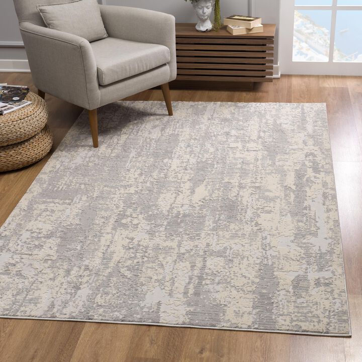 Vogue Contemporary Scandinavian Grey Beige Indoor Area Rug