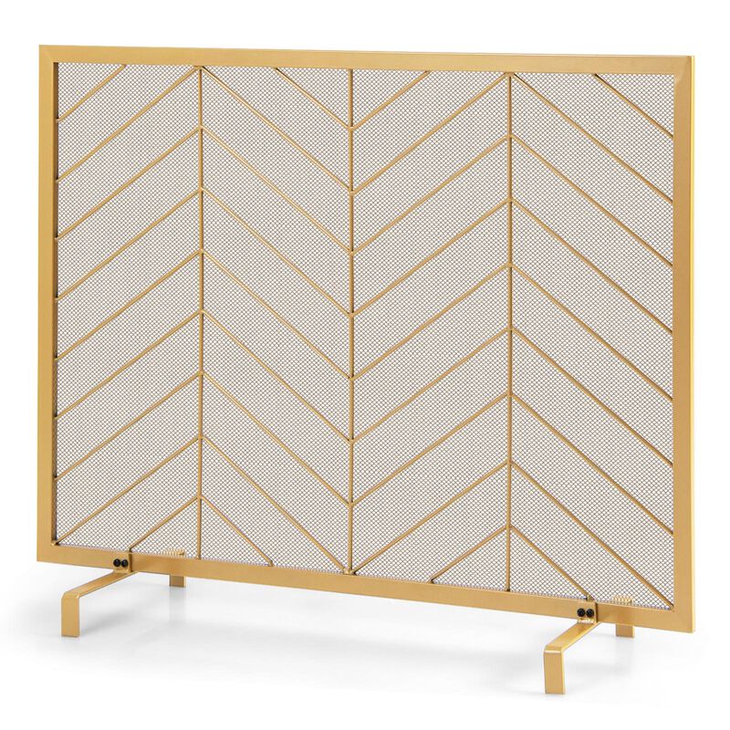 38 x 31 Inch Single Panel Fireplace Screen