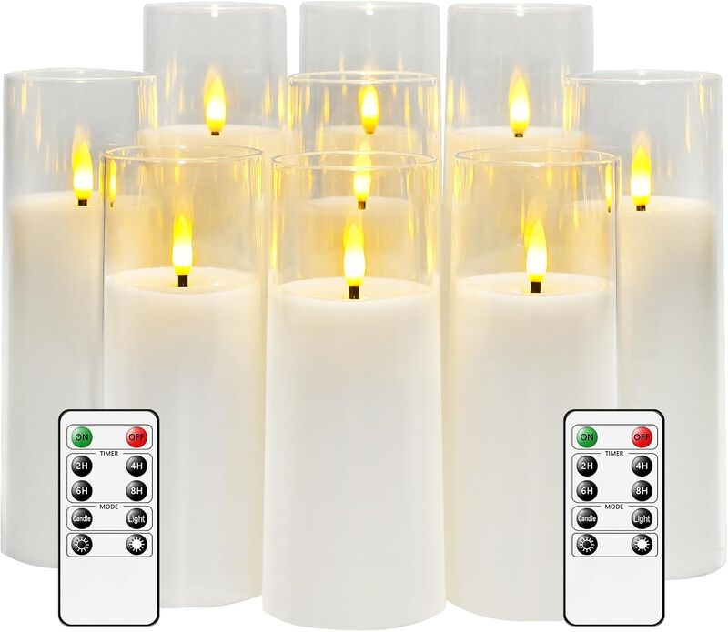 Kakoya Flickering Flameless Candles Battery Operated with Remote