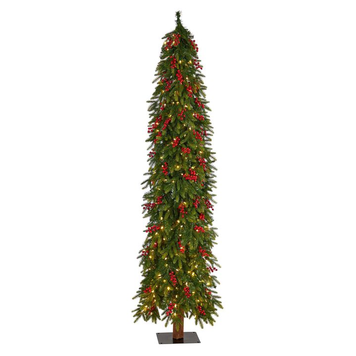 Nearly Natural 7-ft Victoria Fir Artificial Christmas Tree with 300 Multi-Color (Multifunction) LED Lights, Berries and 565 Bendable Branches Nearly Natural 7-ft Victoria Fir Artificial Christmas Tree with 300 Multi-Color (Multifunction) LED Lights, Berries and 565 Bendable Branches