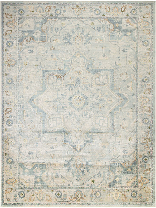 Astra Machine Washable ASW12 Light Blue 7'10" x 10' Rug