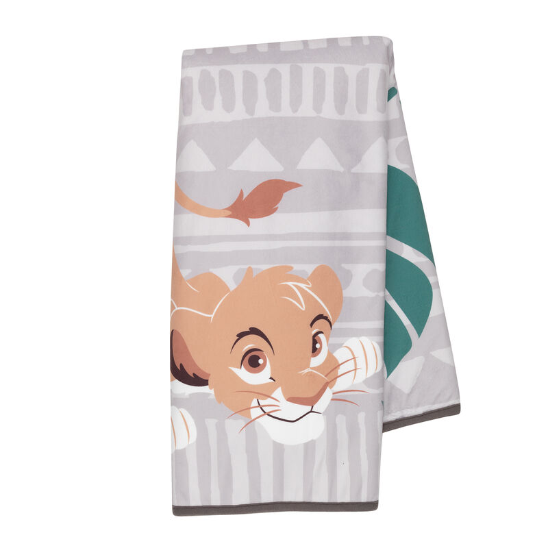 Lambs & Ivy THE LION KING Picture Perfect Baby Blanket - Beige, Green, Jungle