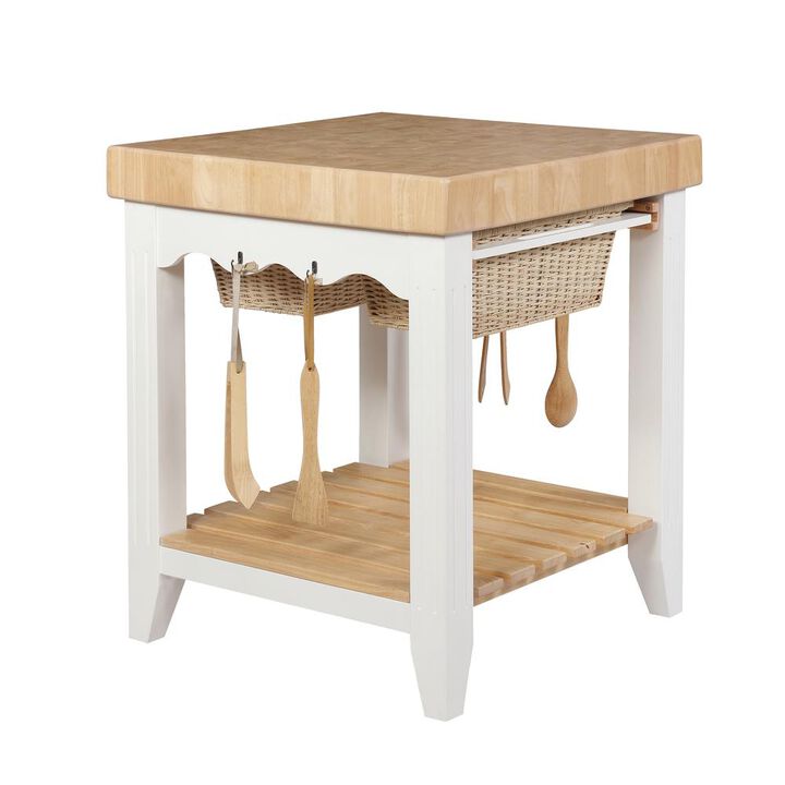 Powell White Kitchen Island