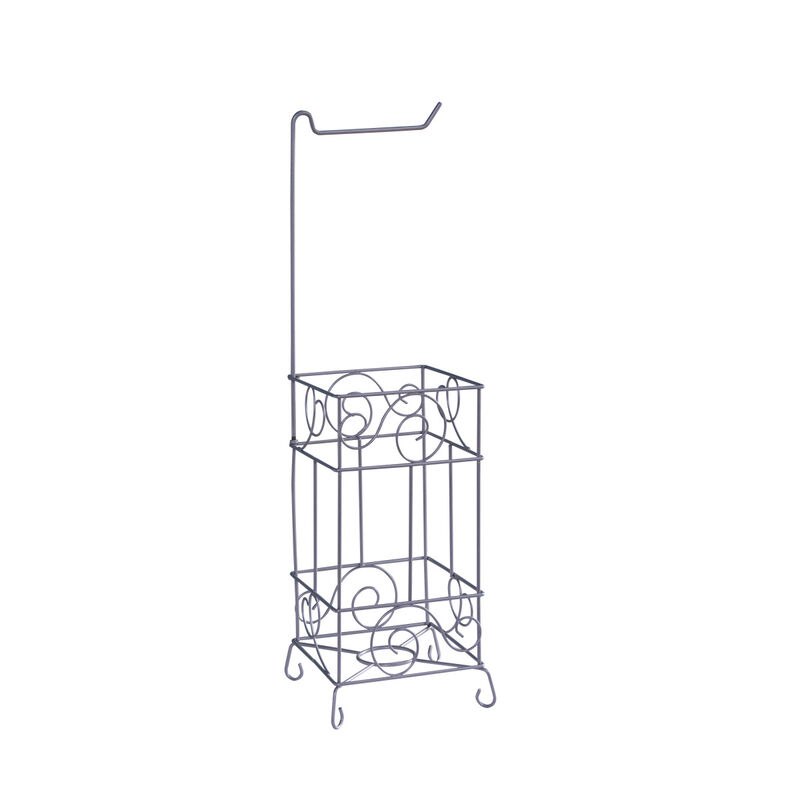 Toilet Paper Holder Stand Silver