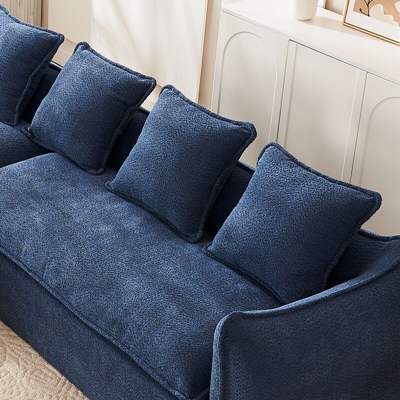 Merax 3-Seater Comfy L-Shape Sofa Couch with Chaise