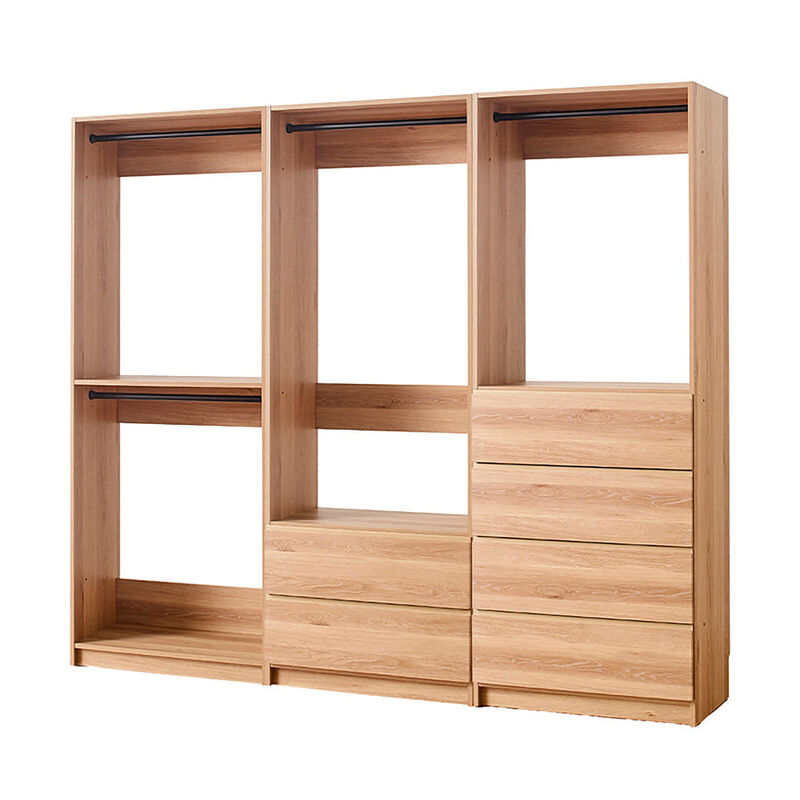 Prosper Oak Freestanding Walk in Wood Closet System