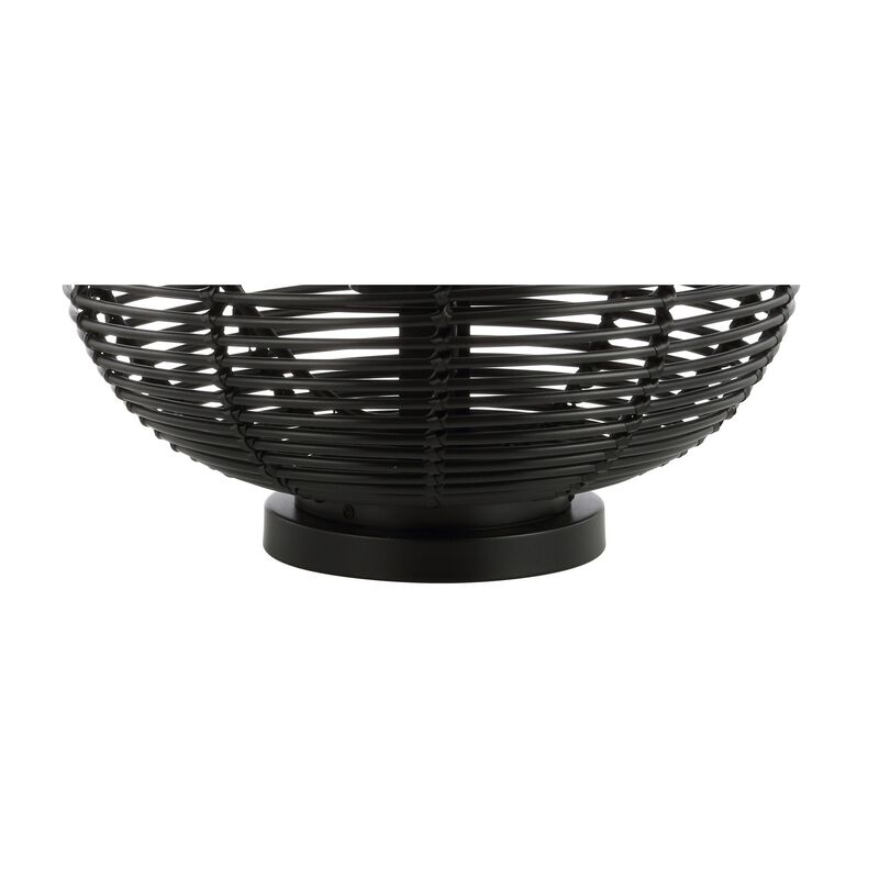 Kandella Outdoor Woven Oval Asian LED Lantern