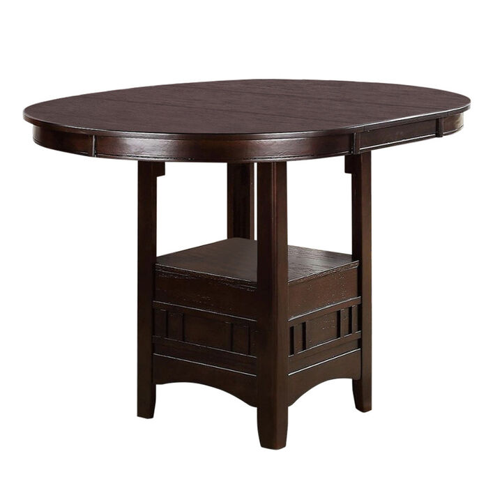 Wooden Counter Height Table, Brown-Benzara