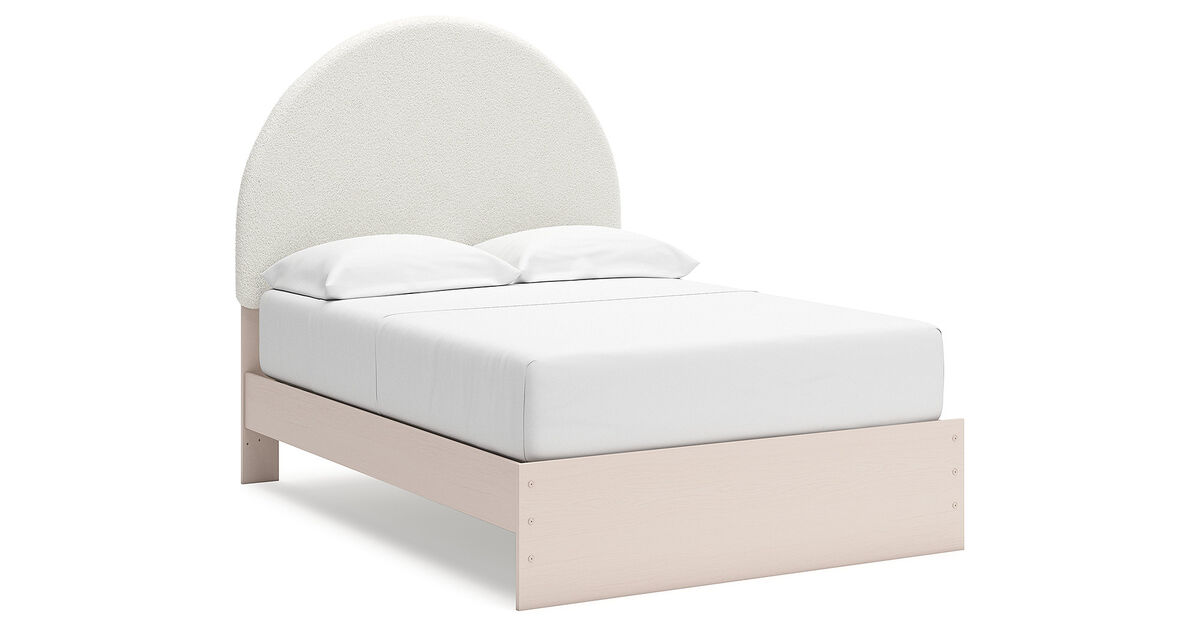 Full Upholstered Panel Bed