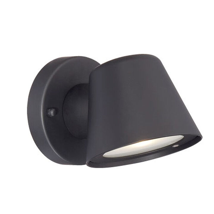 Hivvago Matte Black LED Short Cone Wall Light