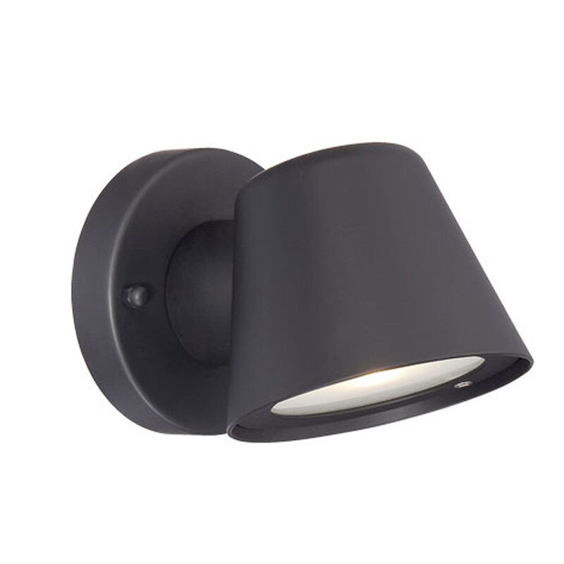 Hivvago Matte Black LED Short Cone Wall Light