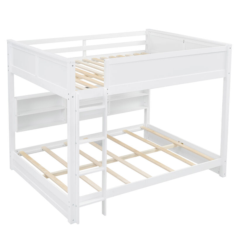 Merax Bunk Bed with Storage Cabinets and USB Ports