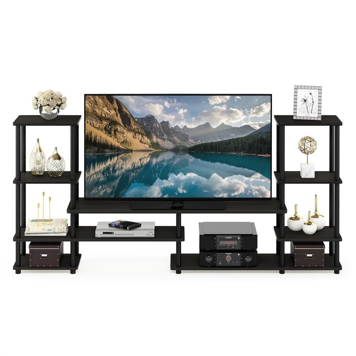 Furinno Furinno Turn-N-Tube Grand Entertainment Center, Espresso/Black 14146EX/BK